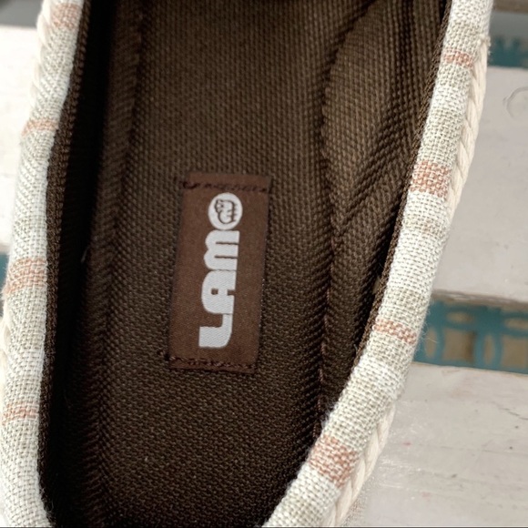 Lamo Women's 6 Sabrina Moc II Moccasins Beige Stripe NEW in Box Slip On - Picture 6 of 9